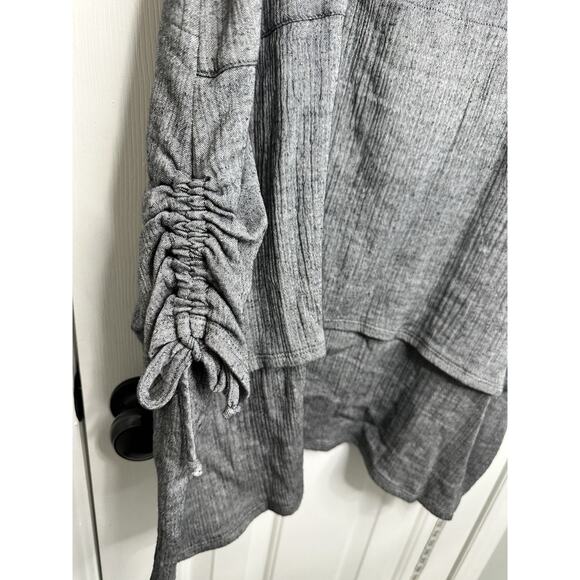 COMFY USA Medium Gray Pullover Dress Lagenlook Ruched Layering LargePockets - Picture 5 of 8